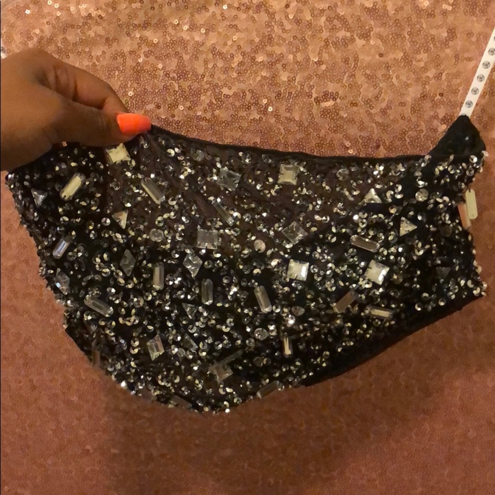 Embellished black bandeau
